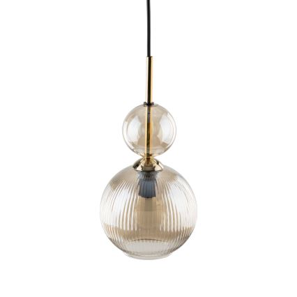 SOPHIA cable-hung pendant light 1xE14/10W/230V black/smoked beige