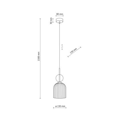 SOPHIA Cable Pendant Lamp 1xE14/10W/230V Black/Smoky Beige