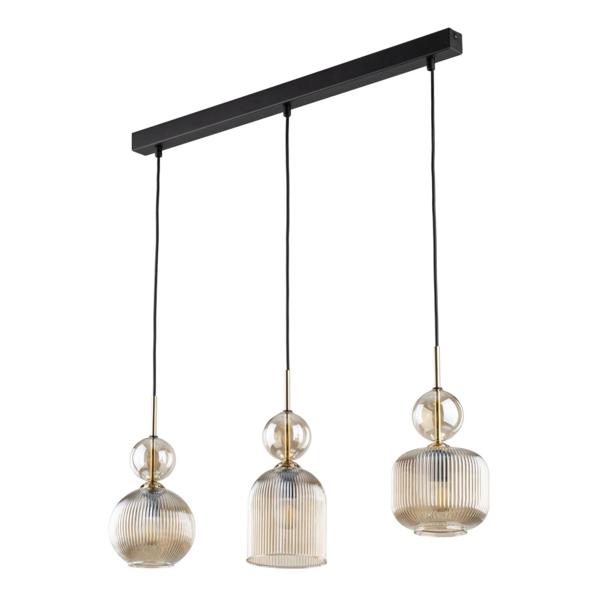 SOPHIA Cable Pendant Lamp 3xE14/10W/230V Black/Smoky Beige