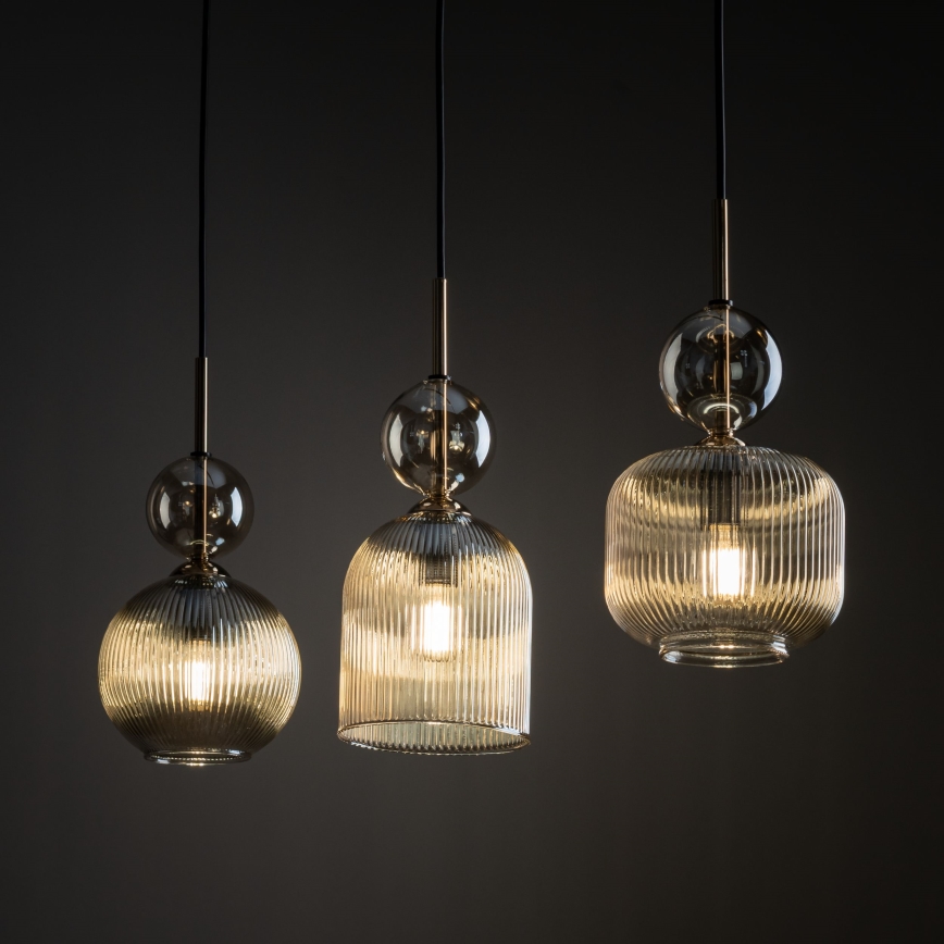 SOPHIA Cable Pendant Lamp 3xE14/10W/230V Black/Smoky Beige