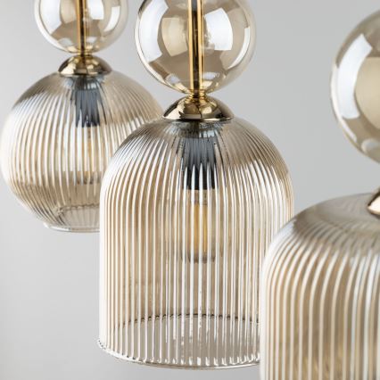 SOPHIA Cable Pendant Lamp 3xE14/10W/230V Black/Smoky Beige