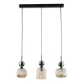 SOPHIA Cable Pendant Light 3xE14/10W/230V Black/Green/Smoky Beige