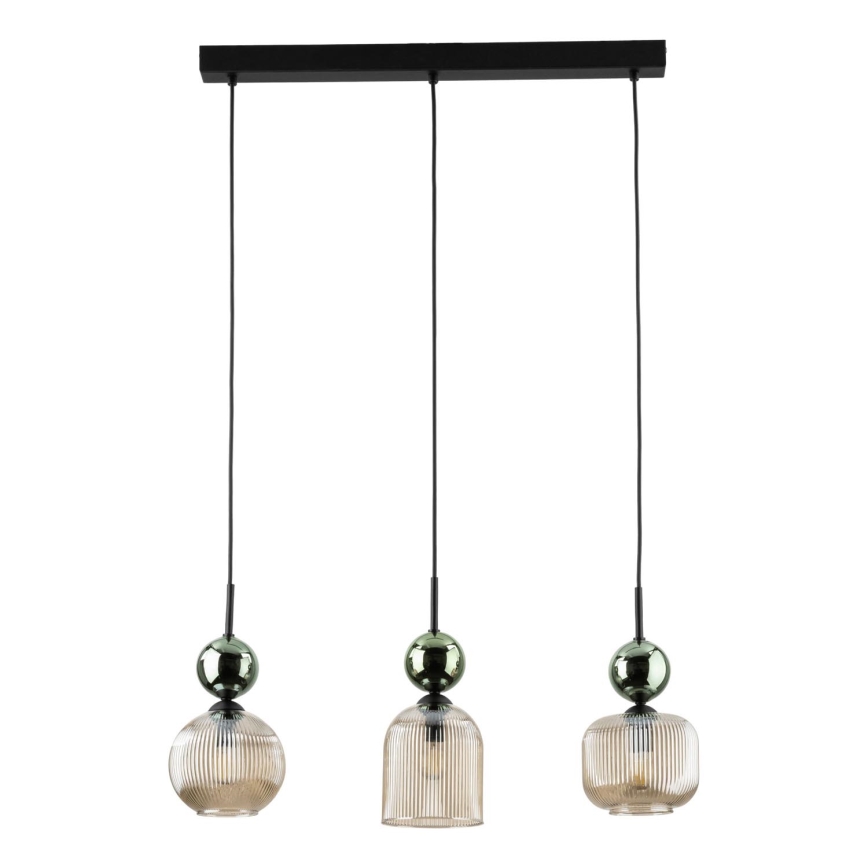 SOPHIA Cable Pendant Light 3xE14/10W/230V Black/Green/Smoky Beige