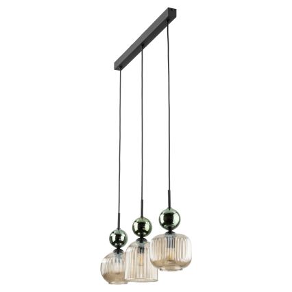 SOPHIA Cable Pendant Light 3xE14/10W/230V Black/Green/Smoky Beige