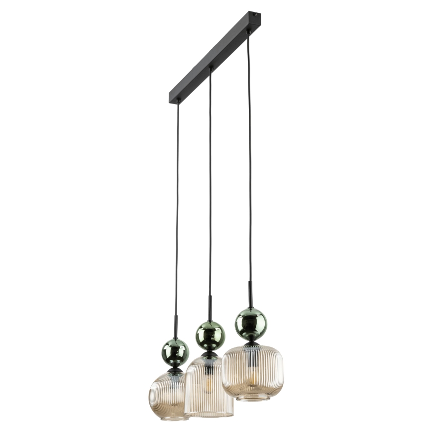 SOPHIA Cable Pendant Light 3xE14/10W/230V Black/Green/Smoky Beige