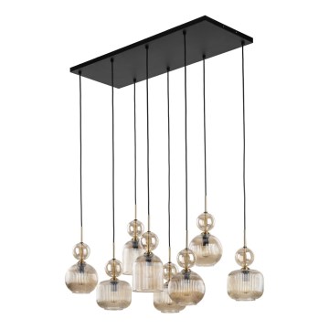 SOPHIA Cable Pendant Light 8xE14/10W/230V Black/Smoked Beige