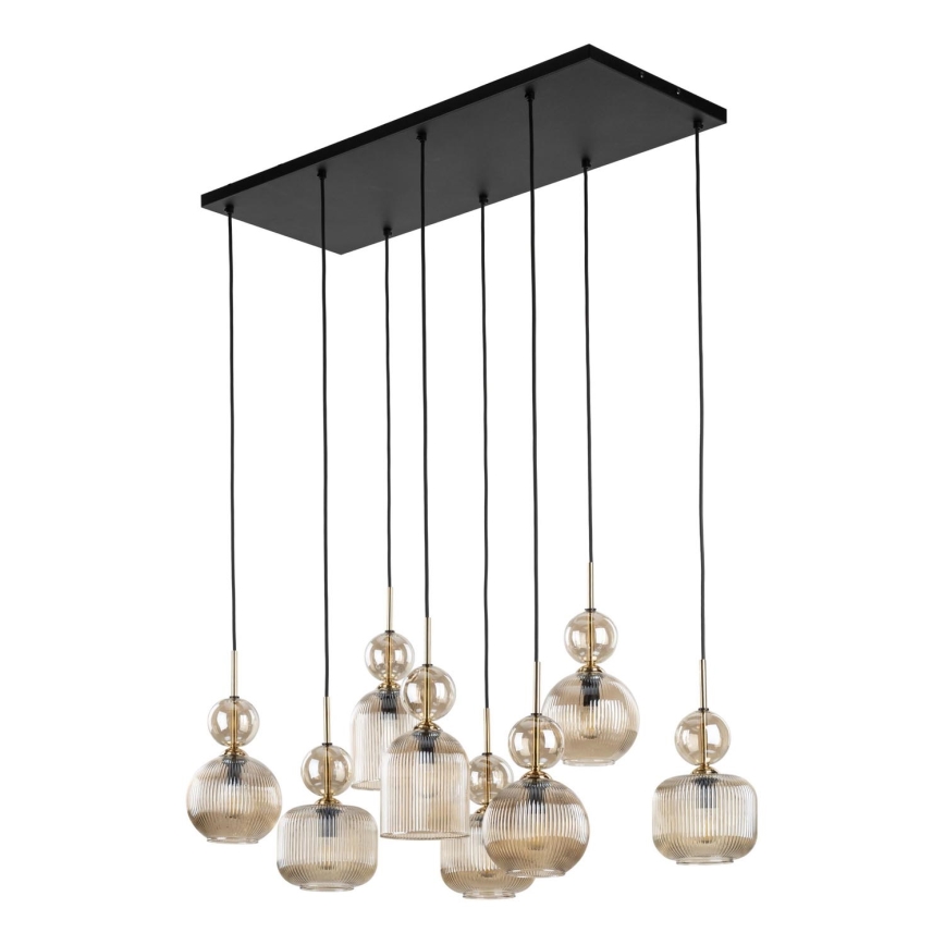 SOPHIA Cable Pendant Light 8xE14/10W/230V Black/Smoked Beige