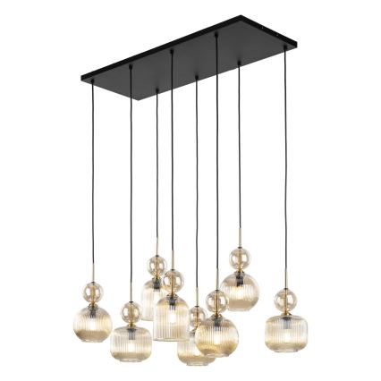 SOPHIA Cable Pendant Light 8xE14/10W/230V Black/Smoked Beige