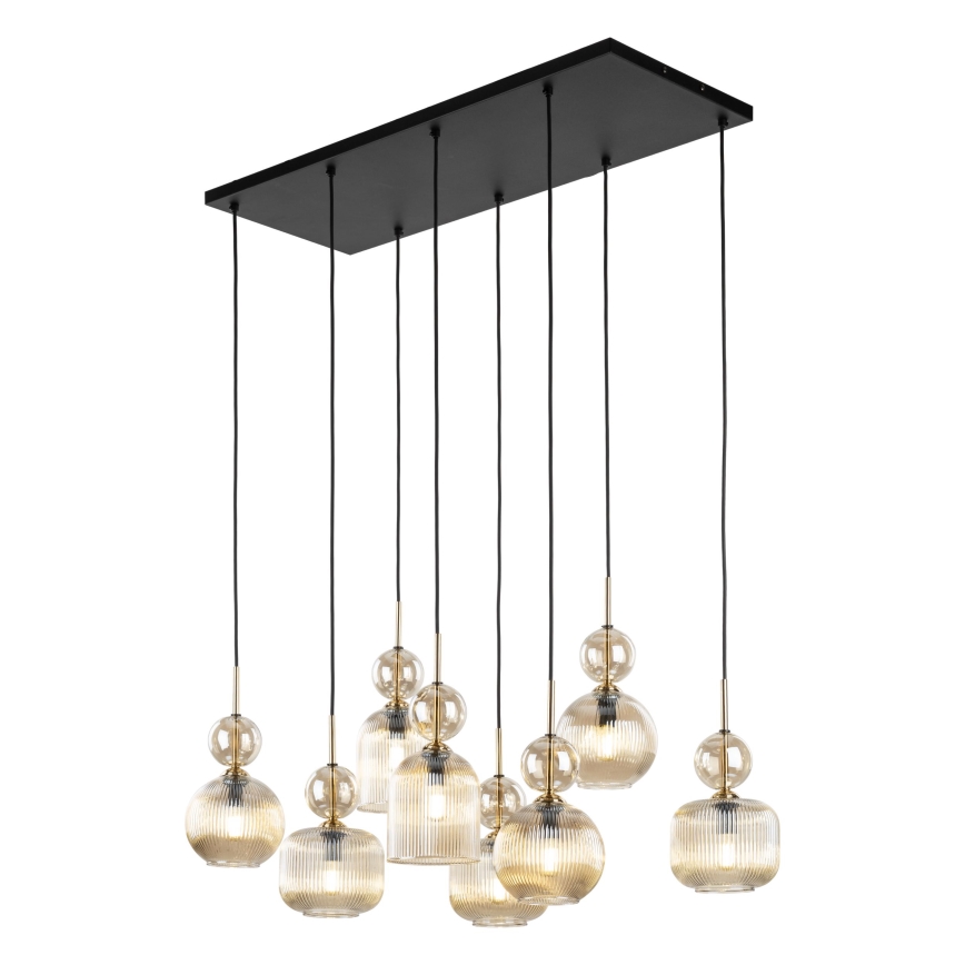 SOPHIA Cable Pendant Light 8xE14/10W/230V Black/Smoked Beige