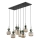 SOPHIA Cable Pendant Light, 8×E14/10W/230V — Black/Green/Smoky Beige