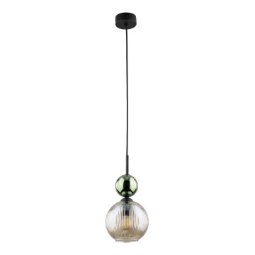 SOPHIA cable-suspended pendant 1xE14/10W/230V black/green/smoky beige