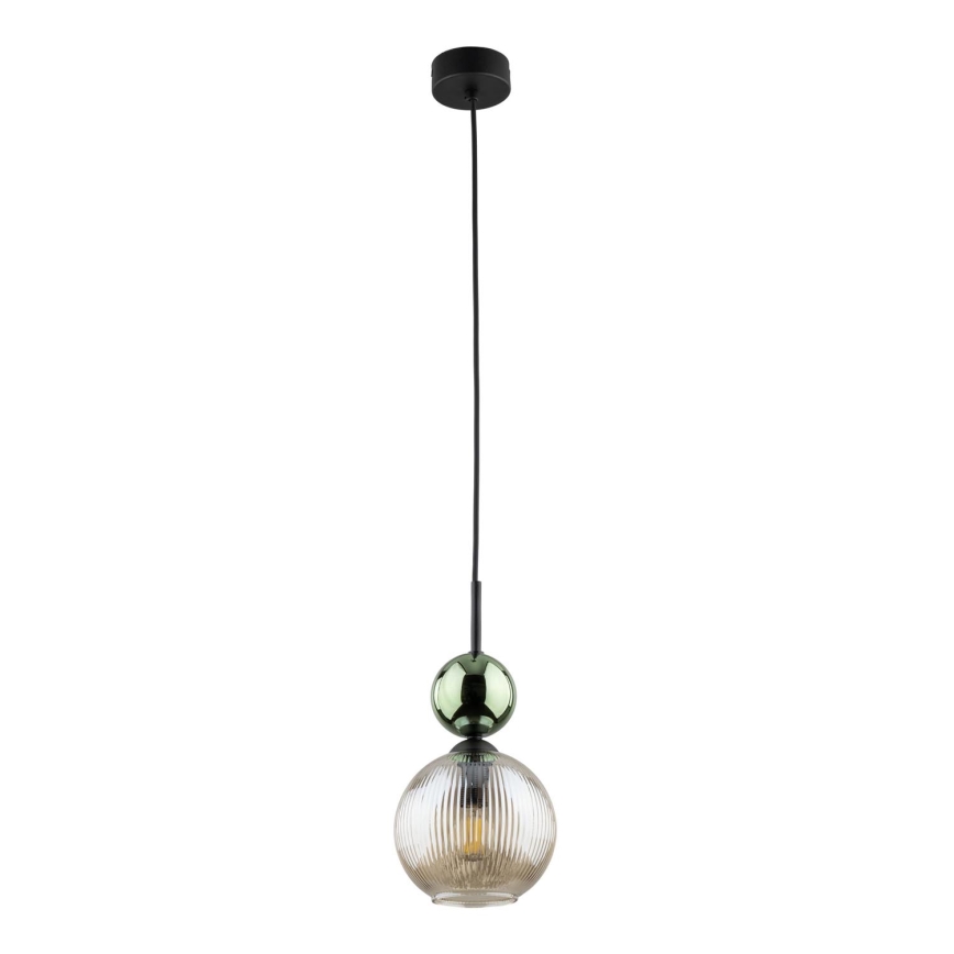 SOPHIA cable-suspended pendant 1xE14/10W/230V black/green/smoky beige