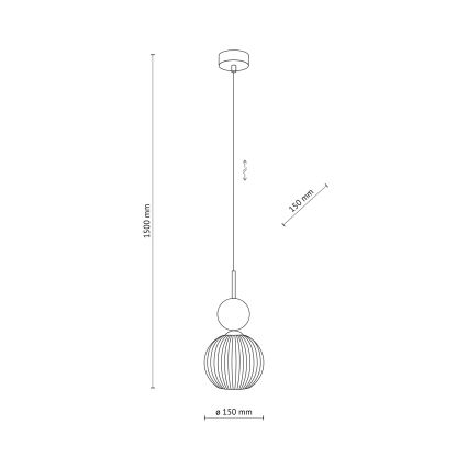 SOPHIA cable-suspended pendant 1xE14/10W/230V black/green/smoky beige