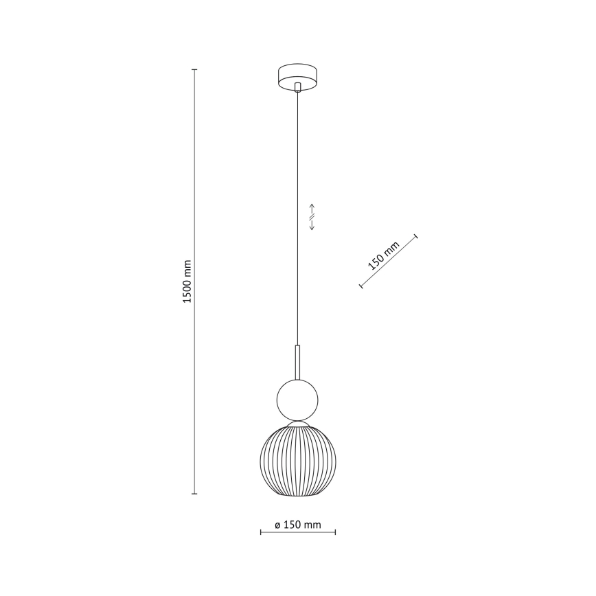 SOPHIA cable-suspended pendant 1xE14/10W/230V black/green/smoky beige