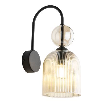 SOPHIA wall light 1xE14/10W/230V black/smoked beige