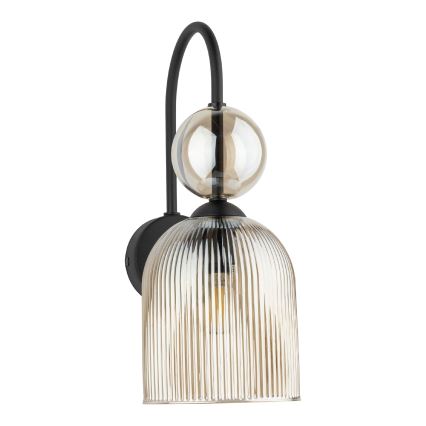 SOPHIA wall light 1xE14/10W/230V black/smoked beige