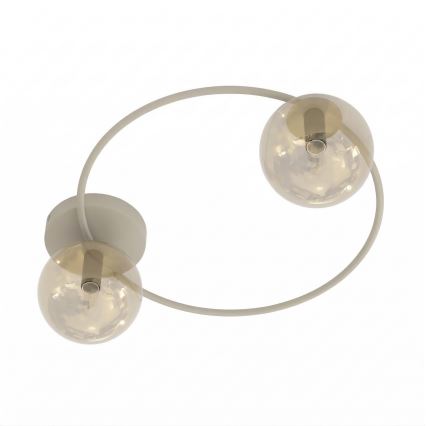 SOPRA ceiling light 2xE14/10W/230V beige/smoked beige