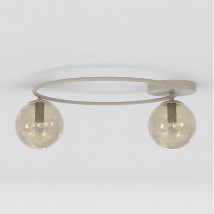 SOPRA ceiling light 2xE14/10W/230V beige/smoked beige