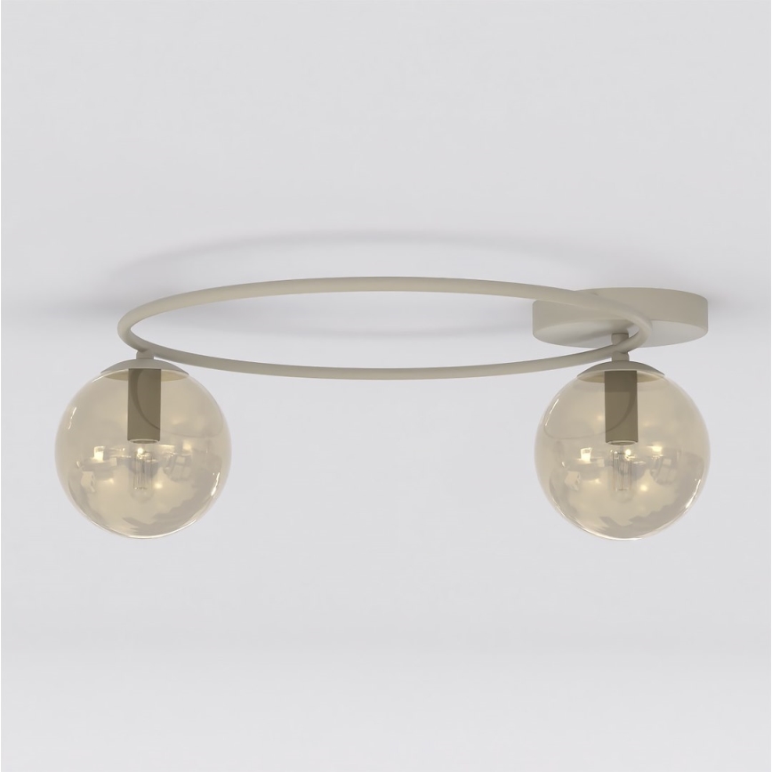SOPRA ceiling light 2xE14/10W/230V beige/smoked beige