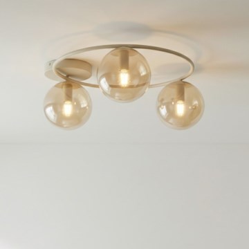 SOPRA Ceiling Light 3xE14/10W/230V Beige/Smoked Beige