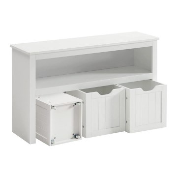 SORELL White Shelving Cabinet