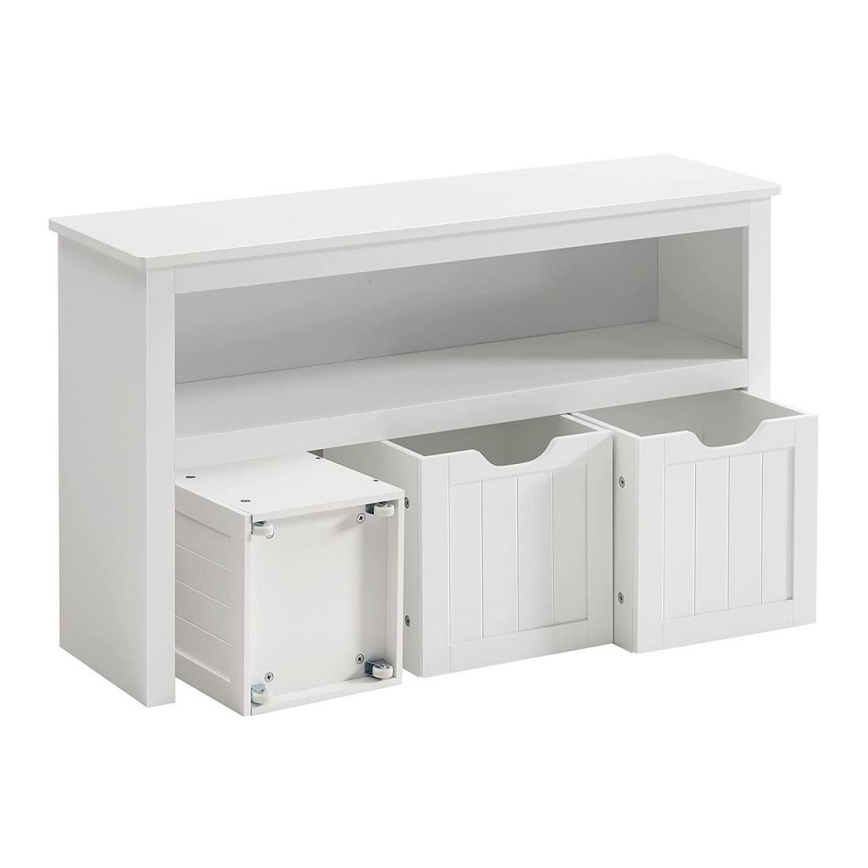 SORELL White Shelving Cabinet