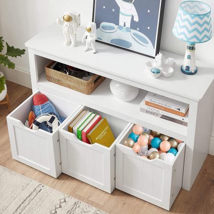 SORELL White Shelving Cabinet