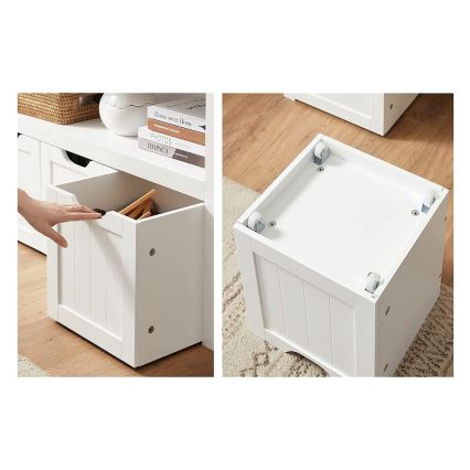 SORELL White Shelving Cabinet