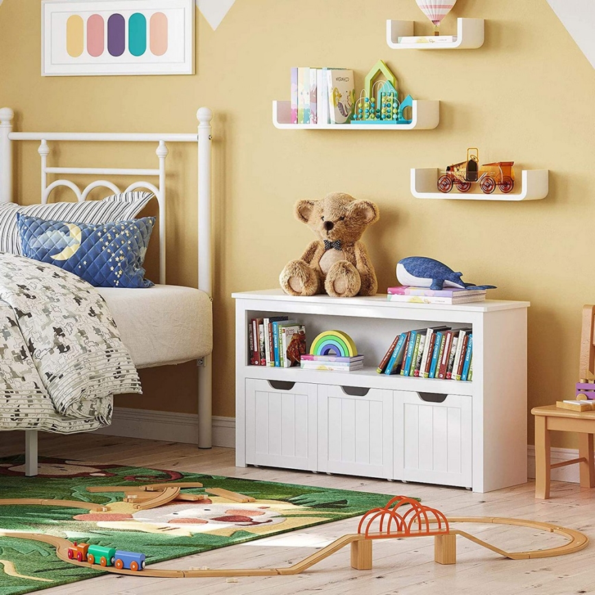 SORELL White Shelving Cabinet