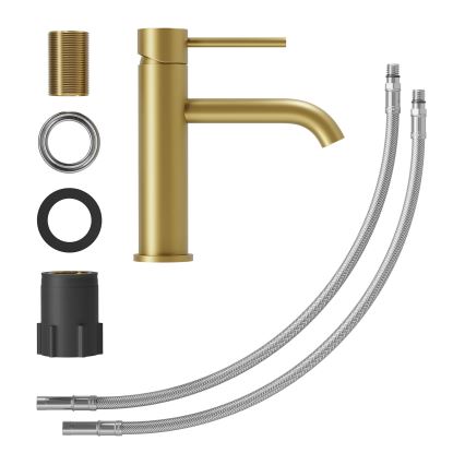 SOVANG 18.3 cm Brushed Brass Basin Mixer