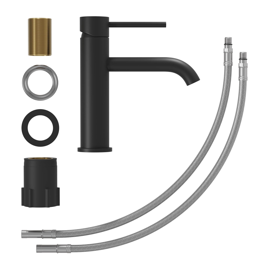 SOVANG 18.3 cm Matte Black Basin Mixer