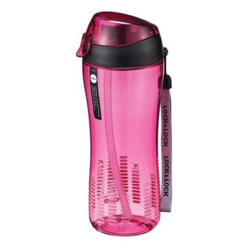 Sports bottle with straw 550 mm pink