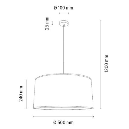 Chandelier on a string BENITA 1xE27/40W/230V creamy/oak – FSC certified