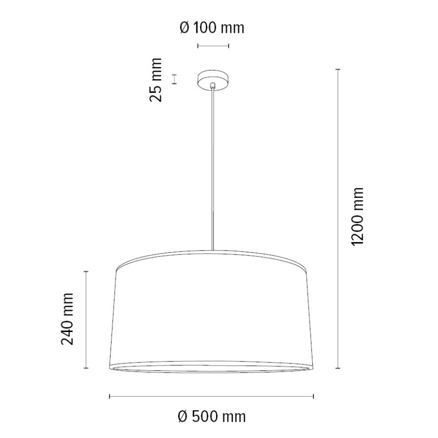 Chandelier on a string BENITA 1xE27/40W/230V white/oak – FSC certified