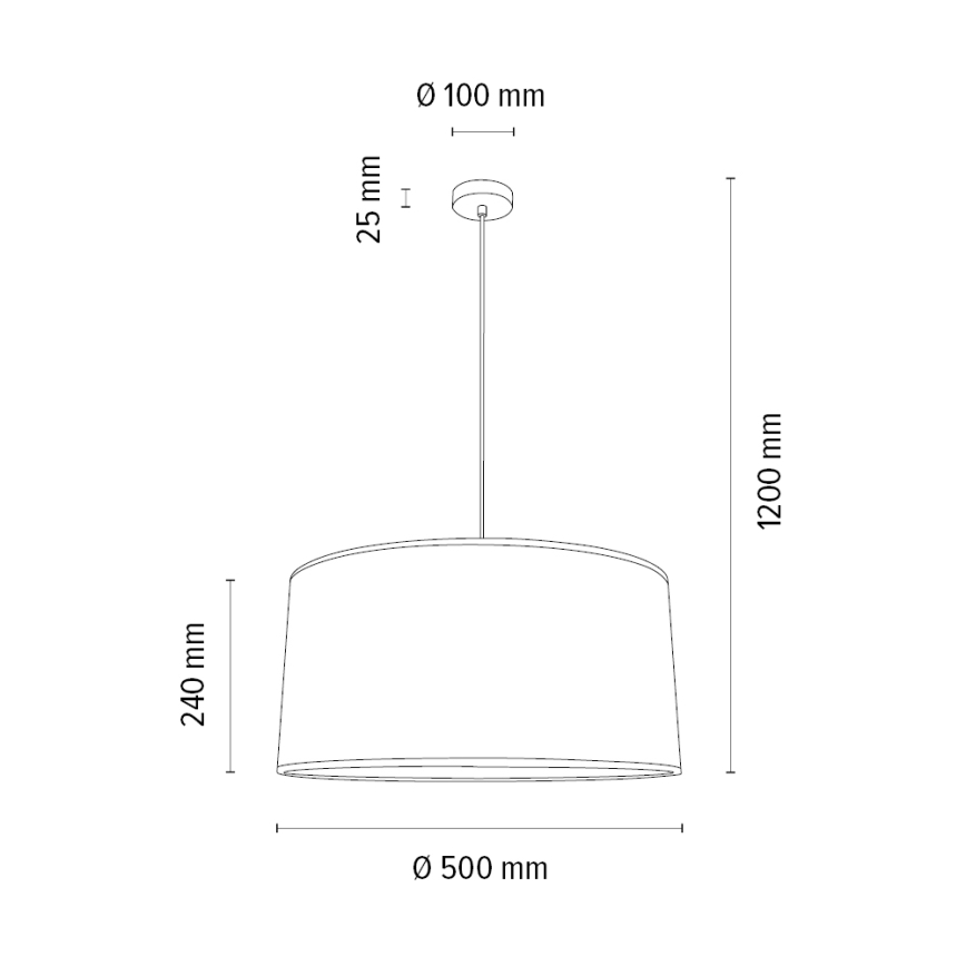 Chandelier on a string BENITA 1xE27/40W/230V brown/oak – FSC certified