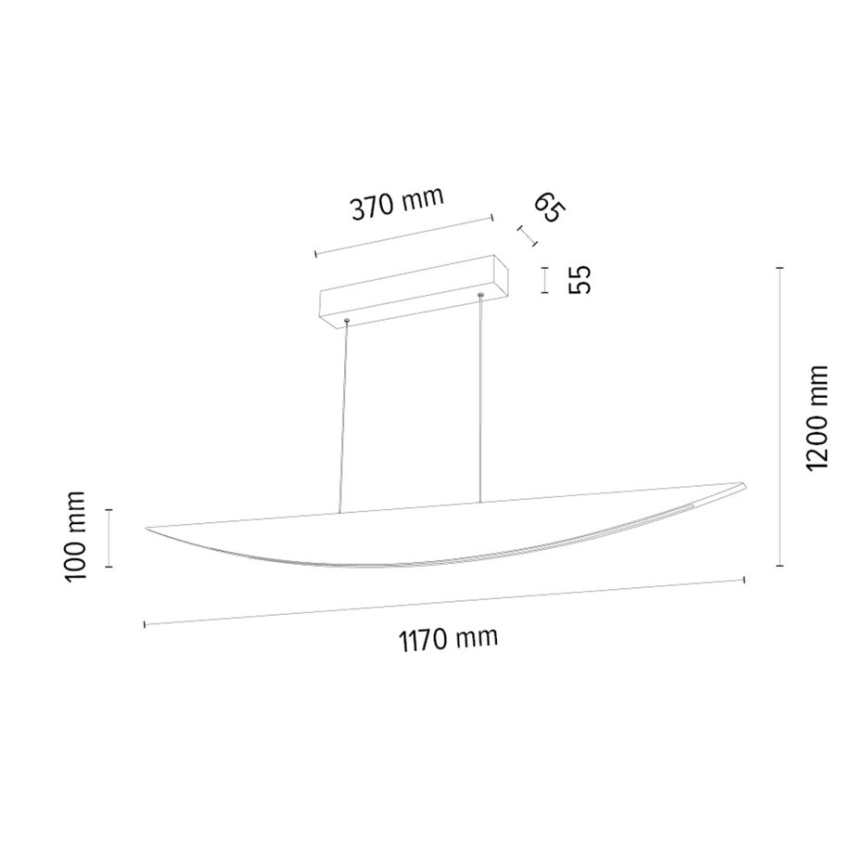 LED Dimmable chandelier on a string DUBAI LED/14W/230V oak – FSC certified