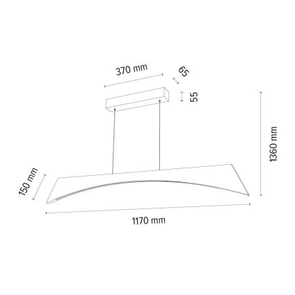 LED Dimmable chandelier on a string ZIAD LED/14W/230V oak – FSC certified