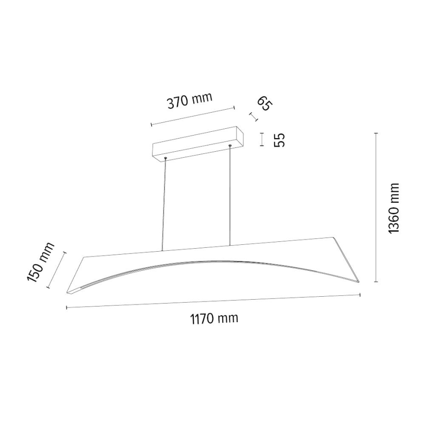 LED Dimmable chandelier on a string ZIAD LED/14W/230V oak – FSC certified