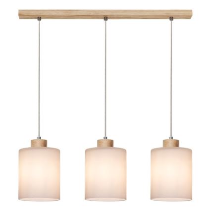 Chandelier on a string ZEFIR 3xE27/60W/230V oak - FSC certified