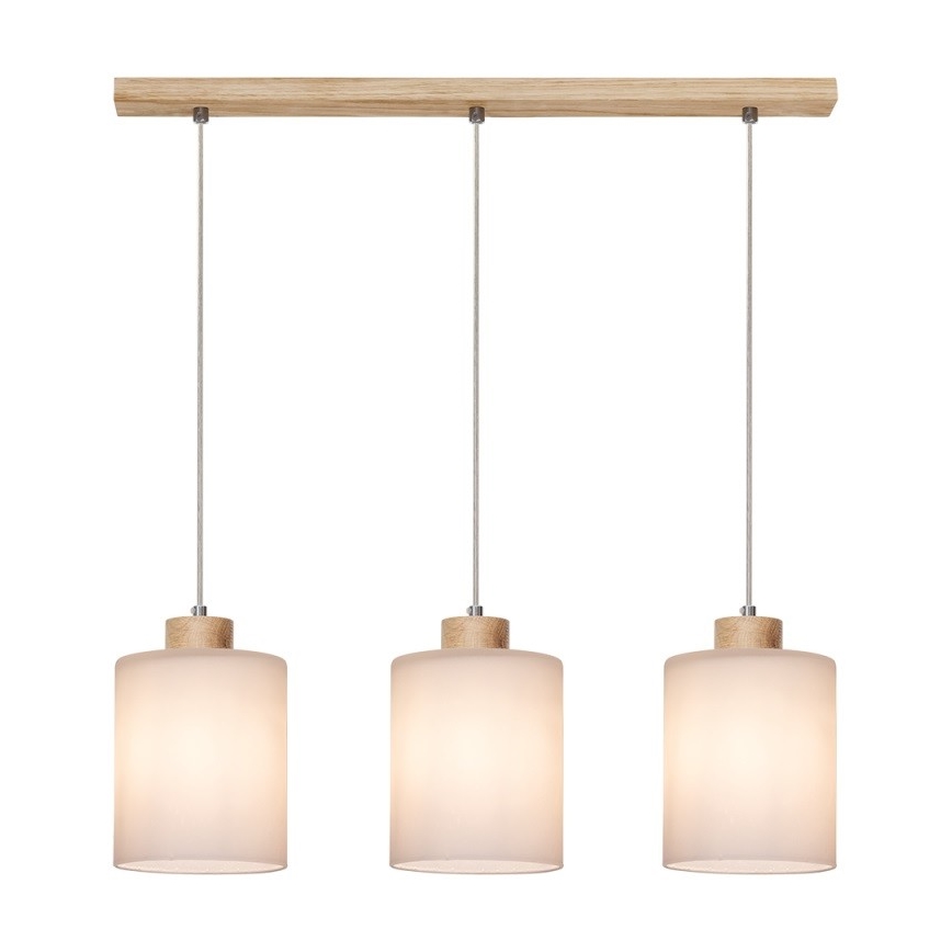 Chandelier on a string ZEFIR 3xE27/60W/230V oak - FSC certified