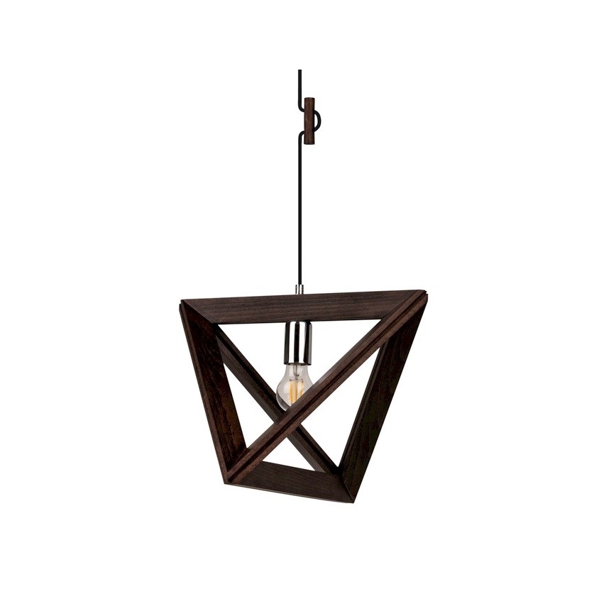 Chandelier on a string TRIGONON 1xE27/60W/230V beech - FSC certified