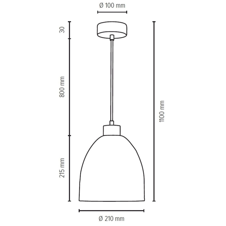 Chandelier on a string ALESSANDRO 1xE27/60W/230V oak - FSC certified