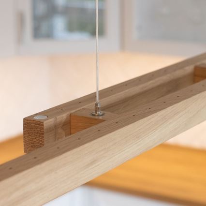 LED Dimmable cable-hung pendant light SMAL 2xLED/22,5W/230V 2700/4000/6500K oak