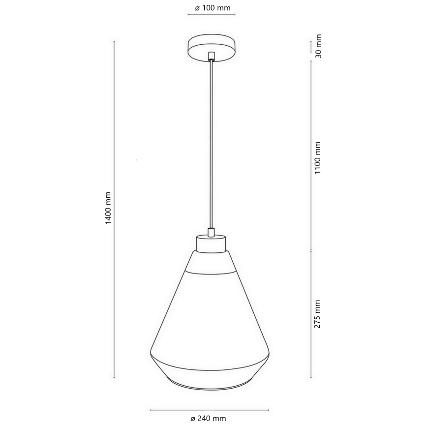 Chandelier on a string 1xE27/60W/230V