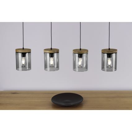 Chandelier on a string MONSUN 1xE27/60W/230V pine - FSC certified