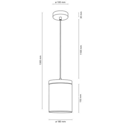 Chandelier on a string MONSUN 1xE27/60W/230V pine - FSC certified