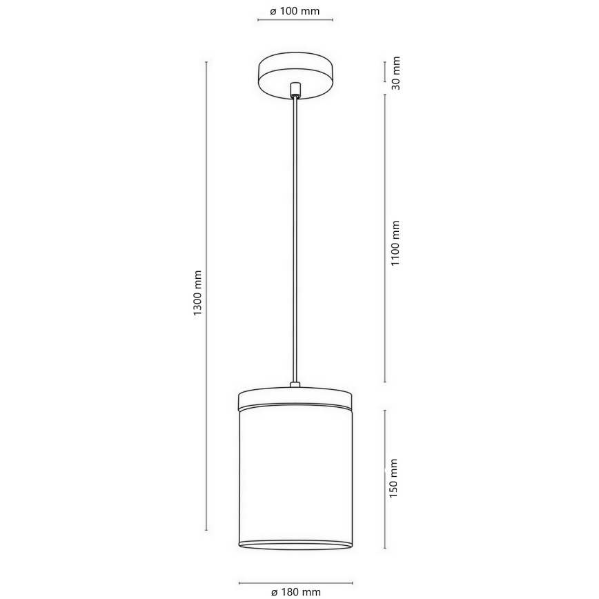 Chandelier on a string MONSUN 1xE27/60W/230V pine - FSC certified