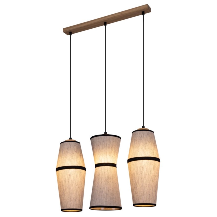 Chandelier on a string AMIGO 3xE27/25W/230V oak