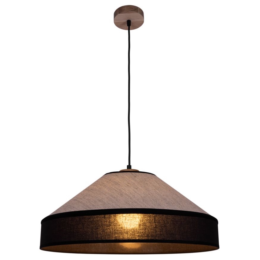 Chandelier on a string AMIGO 1xE27/60W/230V oak – FSC certified