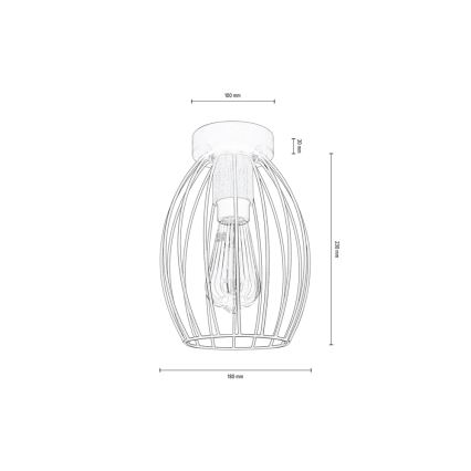 Ceiling light GUNNAR 1xE27/60W/230V oak - FSC certified